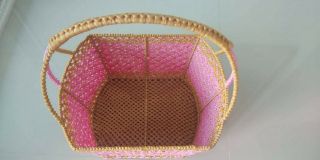 Women ' s StrawBag Handwoven Basket Bag Handbags Beach Vintage Style Thai Handcraf 6