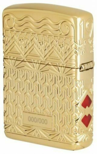 Gold Art Deco Design Collectible Zippo Only 750 Rare And Limited Exclusive