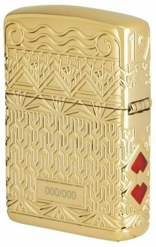 Gold Art Deco Design Collectible Zippo Only 750 Rare and Limited Exclusive 3