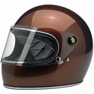 Biltwell Inc Gringo S Retro Full - Face Motorcycle Helmet (bourbon Metallic) Xs