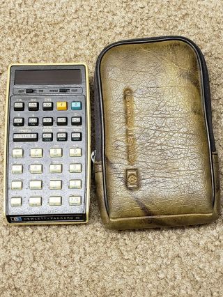 Vintage Hewlett Packard Hp - 25 Calculator Red Led & Orig.  Case Parts / Repair