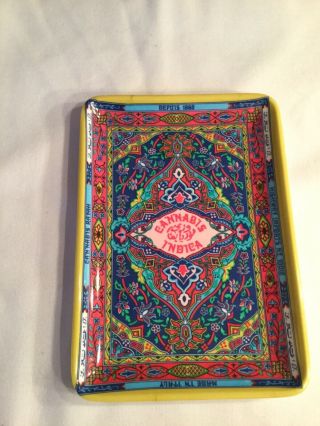 Vintage Cannabis Indica Rolling Tray Made In Italy 4x6 Has Red Pen Marks