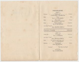 Rare Cunard R.  M.  S.  Lusitania Entertainment programme March 1914 2