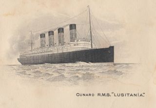 Rare Cunard R.  M.  S.  Lusitania Entertainment programme March 1914 3