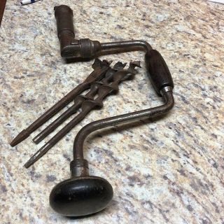Vintage - Rare Antique Stanley - Brace And Bit Ratcheting Hand Drill - 12 " 919