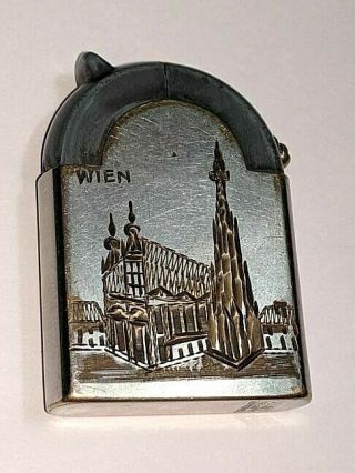 Vintage German Dome Lighter Kaschie 38 Wien Vienna St Stephens Church $125