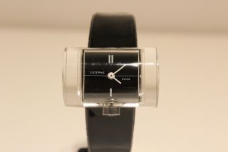Vintage Rare Swiss Ladies Transparent Skeleton Mechanical Watch " Lucerne "