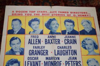 O Henry ' s Full House vintage Movie Poster Marilyn Monroe 1952 2