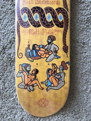 1996 Matt Field Real Skateboard Deck Rare NOS In Shrink Vintage 2
