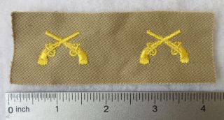 Ww2 Us Army Patch With Set Military Police Officer Branch Insignia On Tan