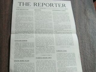 The Reporter.  August 1942.  World War 2 Conscientious Objector Newsletter