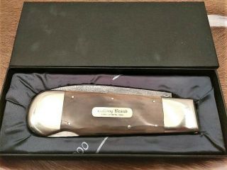RARE BULLDOG BRAND GIANT DISPLAY KNIFE WITH KILLER FOSSIL SCALES 2