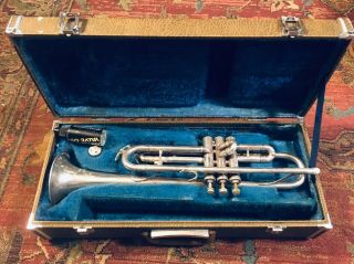 Vintage Hn White Cleveland Toreador Silver Trumpet,  Vg,