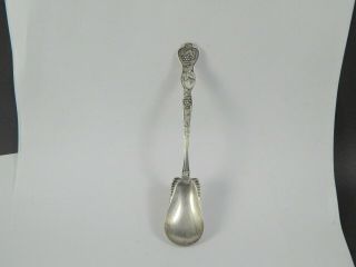 Antique Sterling Silver Grape Vine Pattern Horseradish Spoon Unknown Maker ??? 4