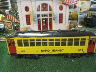 Minitoy 103 Rapid Transit Trolley In Orig Box Vintage Vg Orig Cond