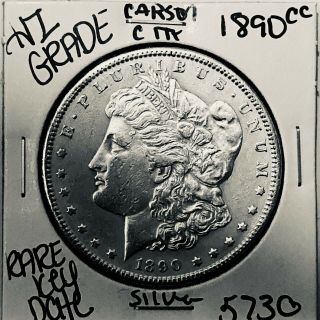 1890 Cc Morgan Silver Dollar Hi Grade U.  S.  Rare Key Coin 5730