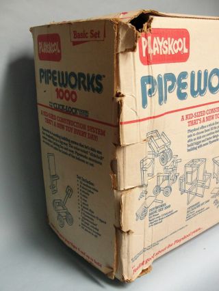 VINTAGE PLAYSKOOL PIPEWORKS 1000 BASIC SET 1980’S NEAR COMPLETE 10