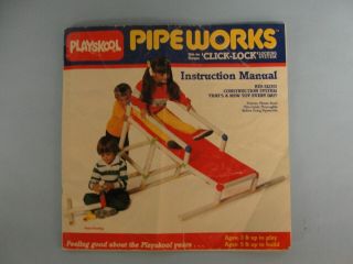 VINTAGE PLAYSKOOL PIPEWORKS 1000 BASIC SET 1980’S NEAR COMPLETE 7
