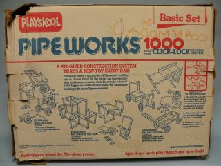 VINTAGE PLAYSKOOL PIPEWORKS 1000 BASIC SET 1980’S NEAR COMPLETE 9