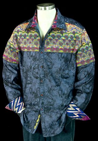 Robert Graham " Paradise Valley " Nwt $398 Rare Limited Edition Sports Shirt Large