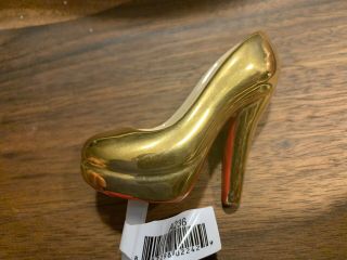 Nora Fleming Gold High Heel Pump Mini Limited Edition Rare 6