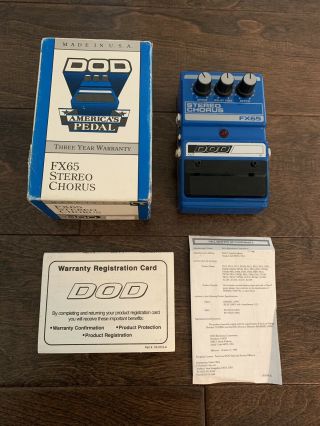 Vintage Dod Fx65 Stereo Chorus Guitar Effect Pedal Usa