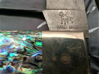 RARE BULLDOG BRAND GIANT DISPLAY KNIFE WITH KILLER ABALONE 4