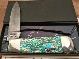 RARE BULLDOG BRAND GIANT DISPLAY KNIFE WITH KILLER ABALONE 5