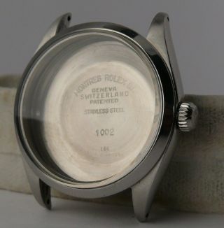 1960s1966 Vintage Rolex Oyster Perpetual 1002 Case Crown Back Set 7