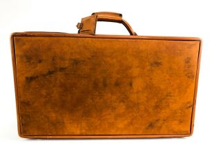 Vintage Retro Tan Leather Hartmann 21” Suitcase Hard Luggage Travel Case 3