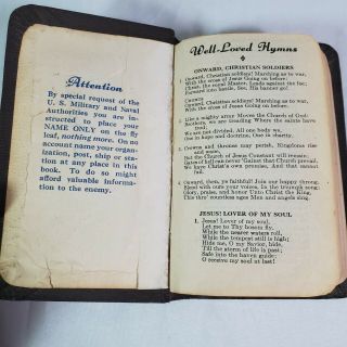 1941 WW2 US Army Navy Soldier ' s Testament Gideon ' s Bible - National Edition 2