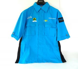 Shimano Mechanics Shirt Xtr Dura Ace Size Large Blue Vintage Bicycle Nos