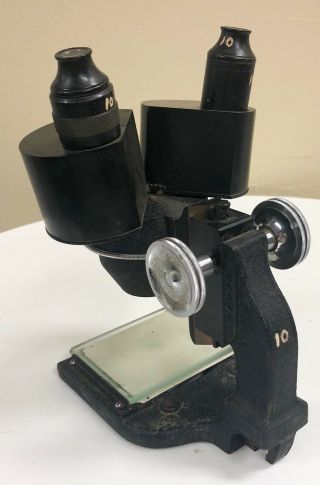 Spencer/AO Vintage Stereo Microscope / Small W/Clean Optics Dual Objective Lens 3