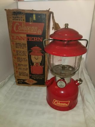 Vintage Red Coleman 200a Lantern