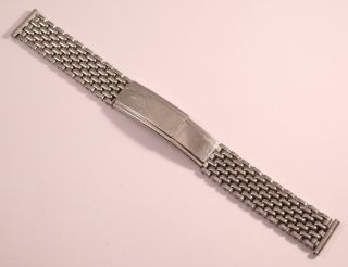 Vintage Montal Beads Of Rice 17mm Watch Bracelet For Rolex,  Tudor,  Omega Etc.