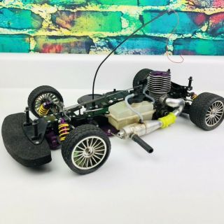 1/8 Scale Nitro Car Engine Pro 21r (hpi ?) See Details Futaba 75mhz Vintage