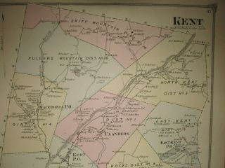 1874 Kent,  Ct. ,  Map,  This Is A Detailed Vintage Map,  Not A Reprint