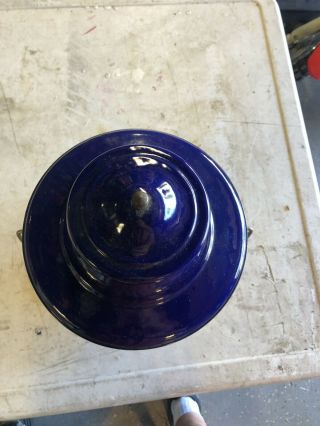 Vintage AGM 268 Camp Lantern,  Cobalt Blue Vent,  Mica Globe 2