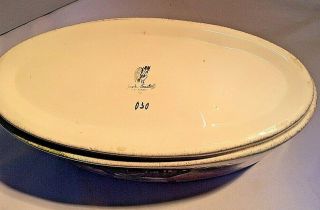 Vintage MCM signed SASCHA BRASTOFF Pottery Oval Bowl 030 