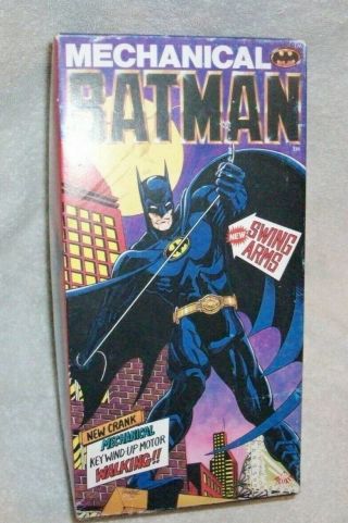 Vintage 1989 Billiken (michael Keaton) Batman Wind Up Tin Toy Dc Inc Missing Key