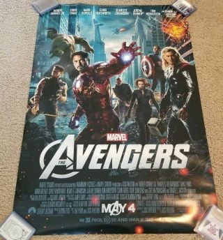 Avengers Ds Movie 27x40 Poster - 2012 Usa Final Release Very Rare