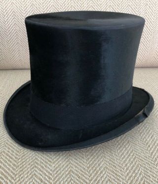 Vintage Rogers Peet & Co Top Hat With Leather Carrying Case