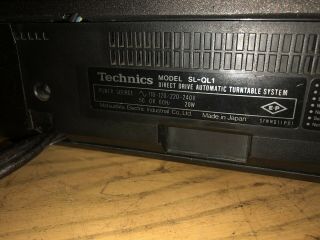 Vintage Technics SL - QL1 Turntable Direct Drive Linear Tracking 6