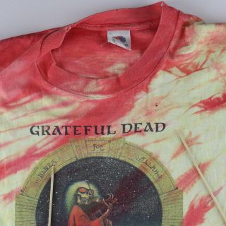 Vintage 1987 Grateful Dead Blues For Allah Tie Dye Shirt 5
