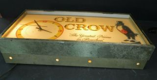 National Distillers “Old Crow Whiskey” Advertising Clock Vintage 10