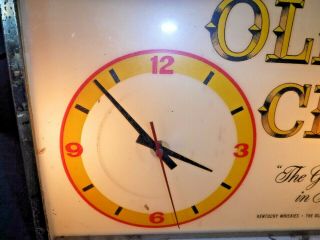 National Distillers “Old Crow Whiskey” Advertising Clock Vintage 2