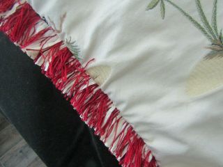 Vintage Handmade Silk Brocade Curtain Drapes Hawaii Hawaiian Hula 2 Pillowcases 4