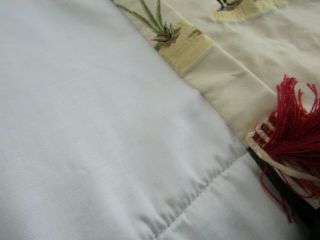 Vintage Handmade Silk Brocade Curtain Drapes Hawaii Hawaiian Hula 2 Pillowcases 7
