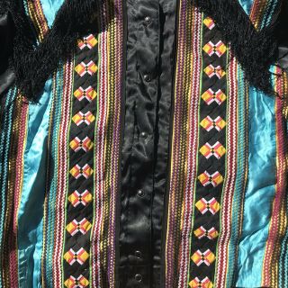 Vintage Seminole Native Patchwork Jacket Satin 2