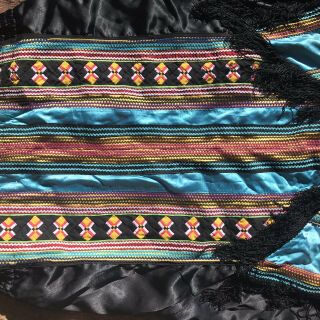 Vintage Seminole Native Patchwork Jacket Satin 6